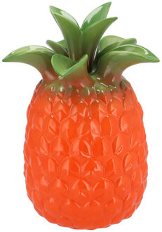 DK Design Bloemenvaas Tropical Pineapple - ananas vaas - oranje - D16 x H22 cm