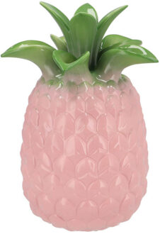 DK Design Bloemenvaas Tropical Pineapple - ananas vaas - roze - D14 x H18 cm