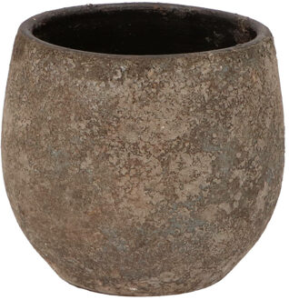 DK Design Bloempot Maya - rond - roestbruin - D14xH16 cm - rustiek