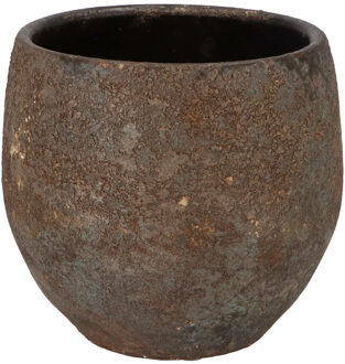 DK Design Bloempot Maya - rond - roestbruin - D18xH20 cm