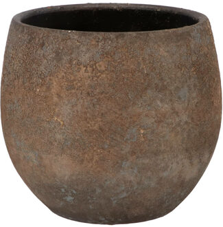 DK Design Bloempot Maya - rond - roestbruin - D21xH24 cm - rustiek