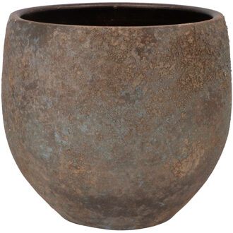 DK Design Bloempot Maya - rond - roestbruin - D27xH30 cm - rustiek