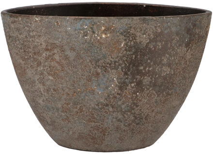 DK Design Bloempot Maya - schaal - ovaal - roestbruin - D16xH23xB34 cm - rustiek