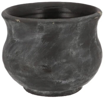 DK Design Bloempot/plantenpot - Gamla - antraciet - voor kamerplant - 22 x 22 x 19 cm