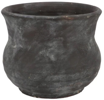 DK Design Bloempot/plantenpot - Gamla - antraciet - voor kamerplant - 28 x 28 x 23 cm