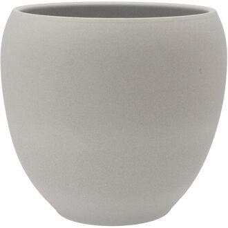 DK Design Bloempot/plantenpot - Vinci - lichtgrijs mat - voor kamerplant - D28 x H31 cm
