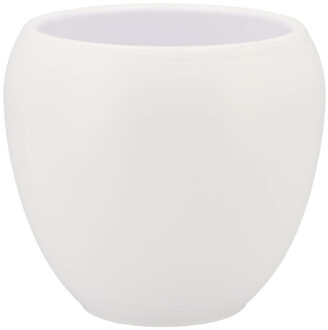 DK Design Bloempot/plantenpot - Vinci - wit mat - voor kamerplant - D15xH17cm