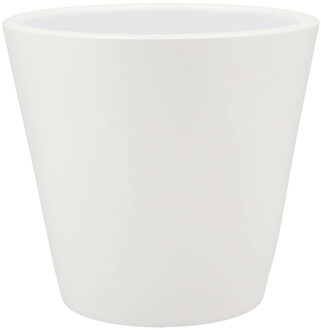 DK Design bloempot/plantenpot - Vinci - wit mat - voor kamerplant - D22 x H24 cm - Plantenpotten