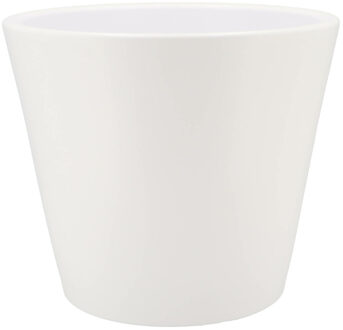 DK Design bloempot/plantenpot - Vinci - wit mat - voor kamerplant - D28 x H34 cm - Plantenpotten