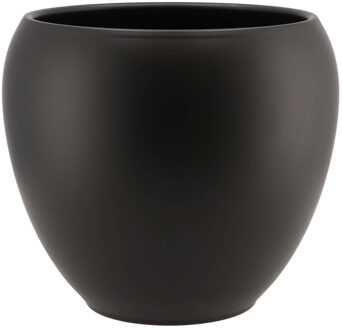 DK Design Bloempot/plantenpot - Vinci - zwart mat - binnen - D24 x H28 cm