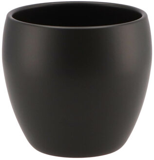 DK Design Bloempot/plantenpot - Vinci - zwart mat - voor binnen - D13 x H14 cm