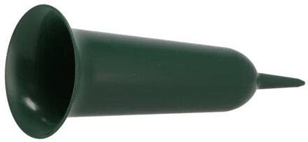 DK Design Grafvaas kunststof - groen - H37 cm - grafdecoratie - bloemenvaas voor herdenkingsplaats/kerkhof