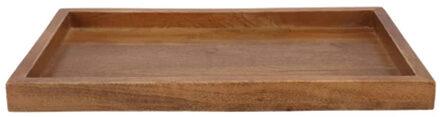 DK Design Kaarsenbord/decoratie dienblad Mumbai - mangohout - 29 x 16 cm - rechthoek