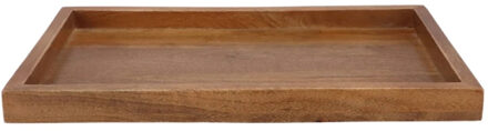 DK Design Kaarsenbord/decoratie dienblad Mumbai - mangohout - 37 x 23 cm - rechthoek