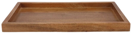 DK Design Kaarsenbord/decoratie dienblad Mumbai - mangohout - 41 x 27 cm - rechthoek