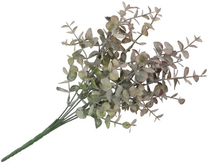 DK Design Kunstbloem Eucalyptus tak - 33 cm - saliegroen - bundel/bosje - Kunst zijdebloemen Salie groen