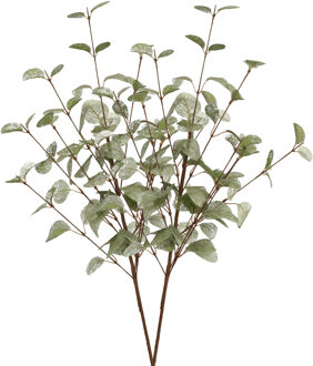 DK Design Kunstbloem Eucalyptus tak Silk - 2x - 72 cm - groen - losse steel - Kunst zijdebloemen