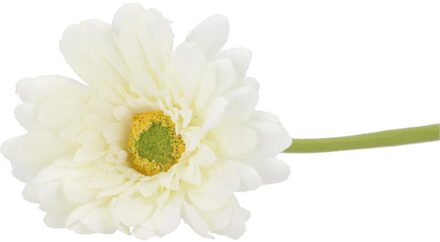 DK Design Kunstbloem Gerbera - 72 cm - wit - Real Touch - kunst zijdebloemen