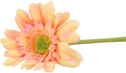 DK Design Kunstbloem Gerbera - 72 cm - zalmkleurig - Real Touch - kunst zijdebloemen