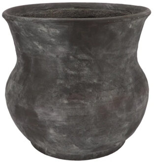 DK Design plantenpot - antraciet - voor kamerplant - 34 x 34 cm - Plantenpotten Grijs