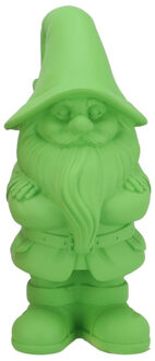 DK Design Tuinkabouter beeldje Dutch Gnome - neon groen - 25 cm - decoratieve tuinbeeldjes