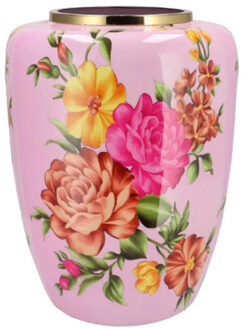 DK Design Vaas Flower Bouquet - lichtroze - metaal - D33 x H45 cm - bloemenvaas