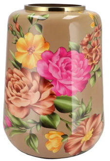 DK Design Vaas Flower Bouquet - taupe - metaal - 33 x 32 x 40 cm - bloemenvaas