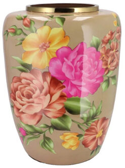 DK Design Vaas Flower Bouquet - taupe - metaal - D33 x H45 cm - bloemenvaas