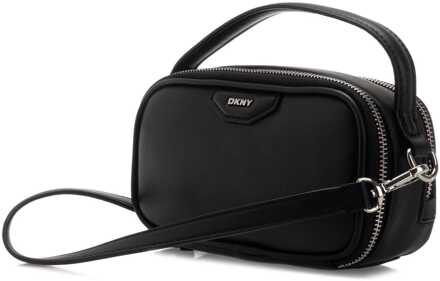 DKNY Accessoires DKNY Naria Dz Top Handle Camera Crossbody in Zwart Zilver - One Size