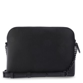 DKNY Accessories DKNY Bridger Dome Top Zip Logo Shoulder Cross Body Bag in Black Zwart - One Size