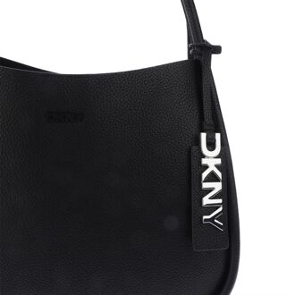 DKNY Accessories DKNY Capri Hobo Shoulder Bag in Black Silver Zwart - One Size