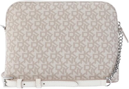 DKNY Bridger Herhaal Logo Schoudertas (Beige) - One Size