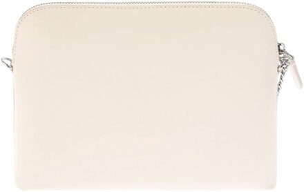 DKNY Dames Bridger Dome Rits Top Schoudertas (Wit) - One Size