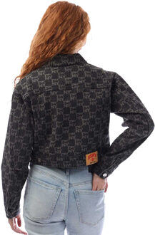 DKNY Dames/Dames Denim Jack met Repeat-logo (Grijs) - maat