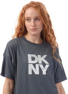 DKNY Dames/Dames Folie T-Shirt (Zilver) - L