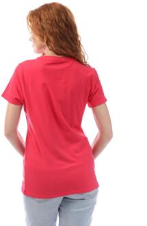 DKNY Dames/Dames Glitter Logo T-Shirt (Roze)