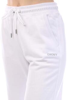 DKNY Dames/Dames Relaxed Fit Joggingbroek met Studded Logo (Wit) - maat
