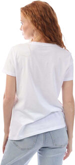 DKNY Dames/Dames Rhinestud Logo T-Shirt (Wit) - maat