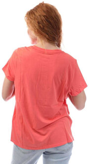 DKNY Dames/Dames Tweekleurig Logo T-shirt (Roze)