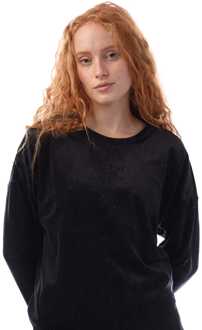 DKNY Dames DKNY All over Rhinestone Crewneck Sweatshirt in Zwart - maat XS