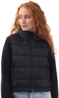 DKNY Dames DKNY Cropped Scuba Gemengde Pufferjas in Zwart - XS