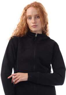 DKNY Dames DKNY Embellished Logo Fitted Full Zip Hooded in Zwart - maat