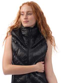 DKNY Dames DKNY Hooded Puffer Vest in Zwart