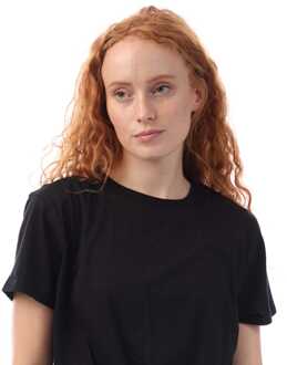 DKNY Dames DKNY Logo Knoop T-shirt in Zwart - S