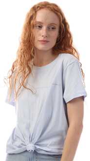 DKNY Dames DKNY Strass Logo T-shirt in Grijs - M