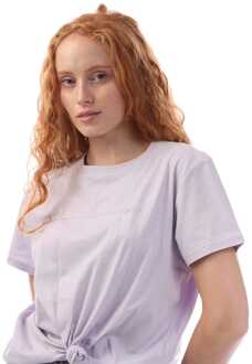 DKNY Dames DKNY Strass Logo T-shirt in Paars - maat M