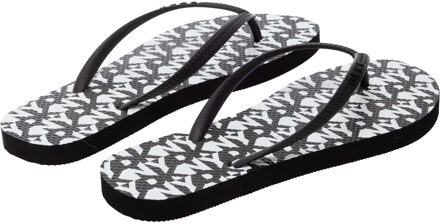 DKNY Dames Susan Slippers (Zwart/Cream) - EU 35 / UK 2.5