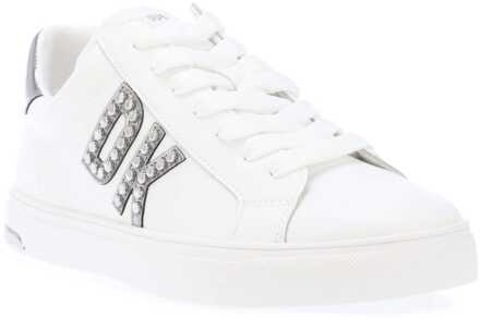 DKNY Damesschoenen DKNY Abeni lace up in Wit zilver - maat