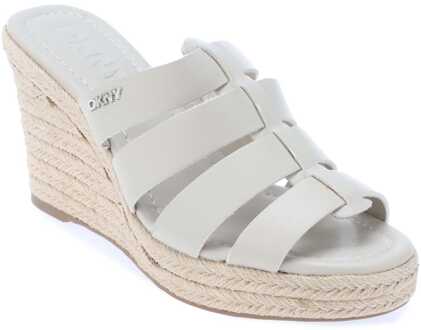DKNY Damesschoenen DKNY Cintera Wedge Sandalen in Wit - maat