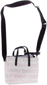 DKNY Fidela schoudertas (Wit/zwart)